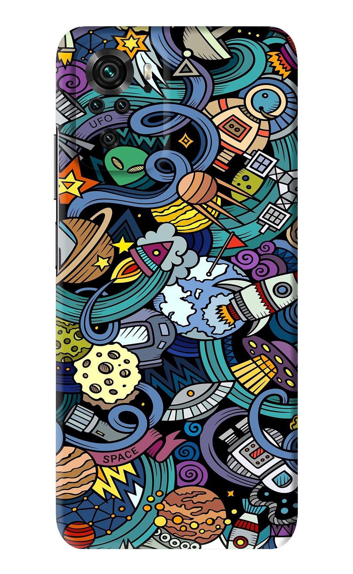 Space Abstract Xiaomi Redmi Note 10s Back Skin Wrap Only Rs149 Skinlelo 3870