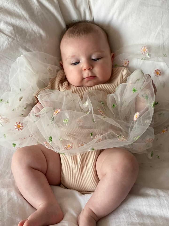 Baby daisy tulle romper outfit 