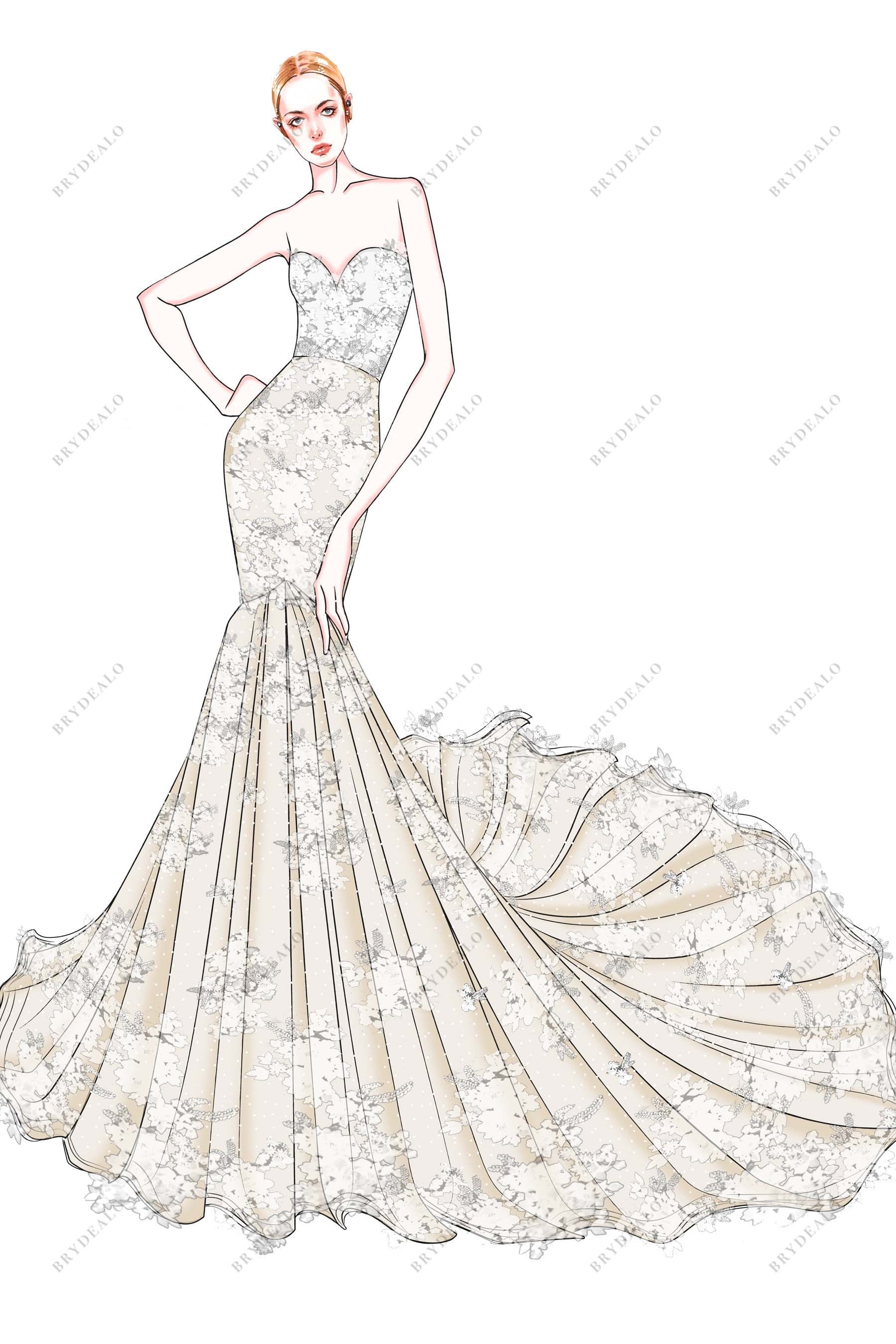 wedding dress drawings and designs