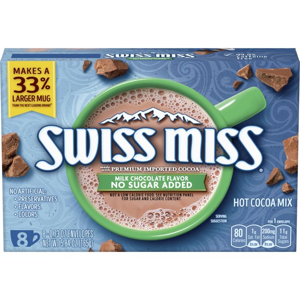 Swiss Miss Indulgent Collection Dark Chocolate Sensation Hot Cocoa Mix, 1  Pack (8 - 1.25 oz packets, total : 10 ounce)