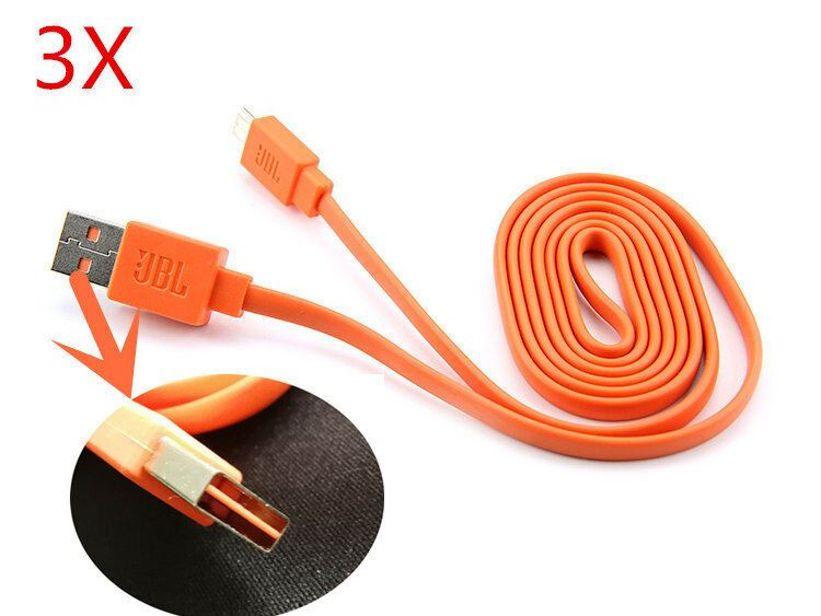 strubehoved hjælpe Pornografi 3x Orange 1M Micro USB charger cable for JBL Charge 2 Plus Bluetooth s –  Magconn