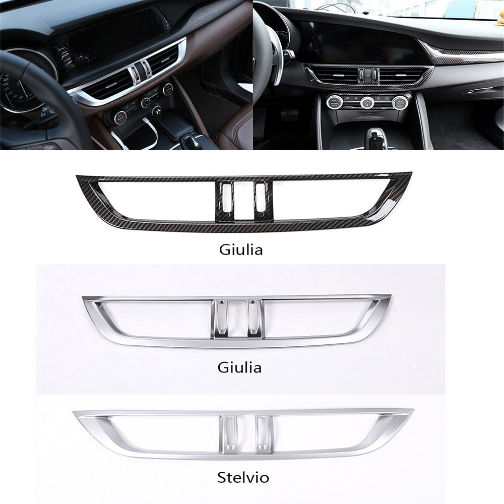 Accessories For Alfa Romeo Giulia 2016-2019 Middle Air AC Outlet Vent Cover Trim