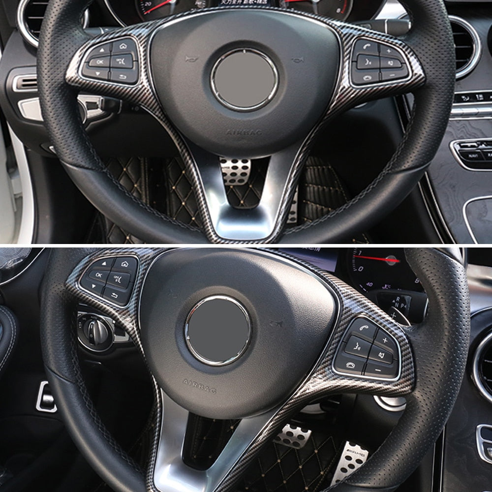 Steering Wheel Button Cover Trim for MercedesBenz A B GLA GLE CLA C Class GLC