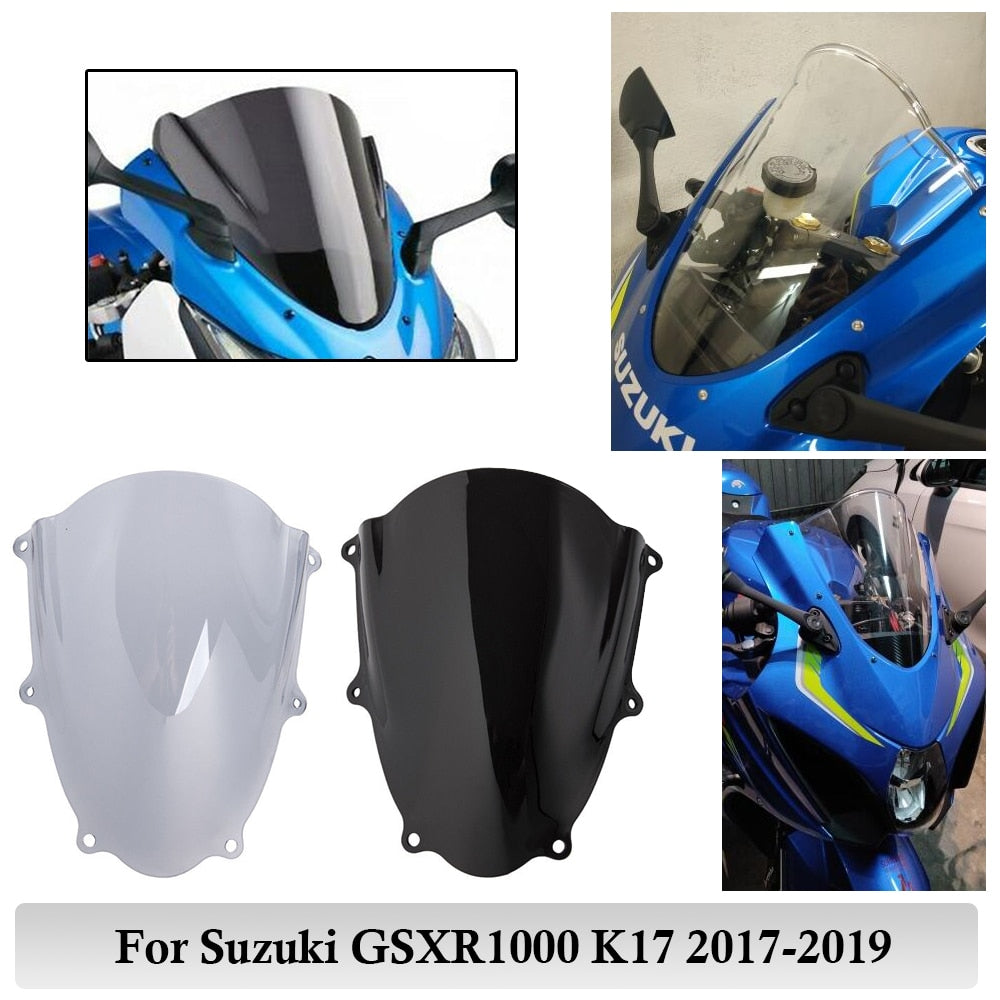 Dual Bubble Windshield Windscreen For Suzuki GSXR1000 GSX-R 1000 K9 2009-2016