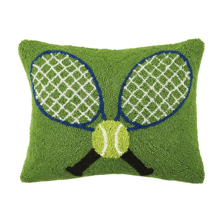 Crossed Tennis Racquet Hook Pillow