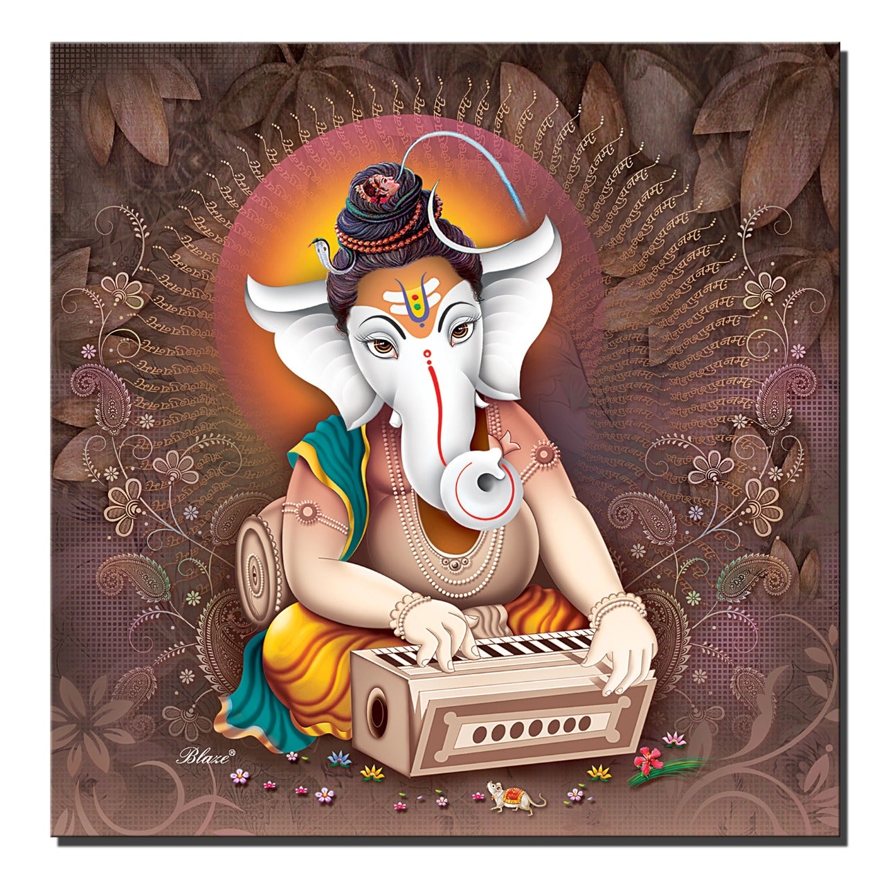 Lord Ganesha Wall Painting – GLIMPRINT ART & FRAMES