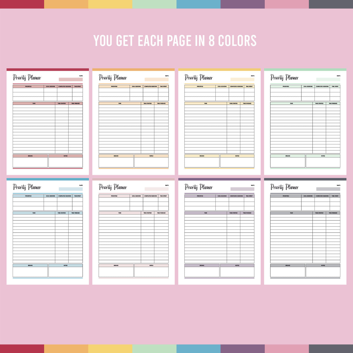 Free Printable Adhd Planner