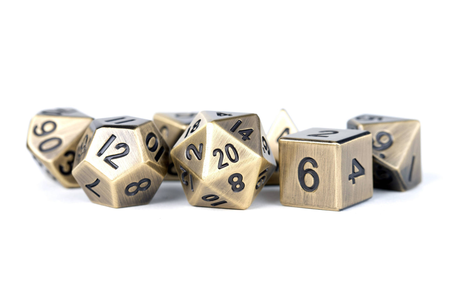 16mm Metal Dice Set - Antique Gold (005)