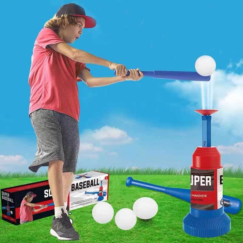 KESYOO Baseball Toy Set for Kids Automatic Catapult Ball Toy for Children Yard Plaything Toys Set 1 Set Colorful Box Style, Random Baseball Bat Color