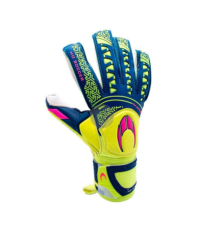 Guantes de portero HO SOCCER ROLL-NEGATIVE SUPERSOFT Lima/azul –