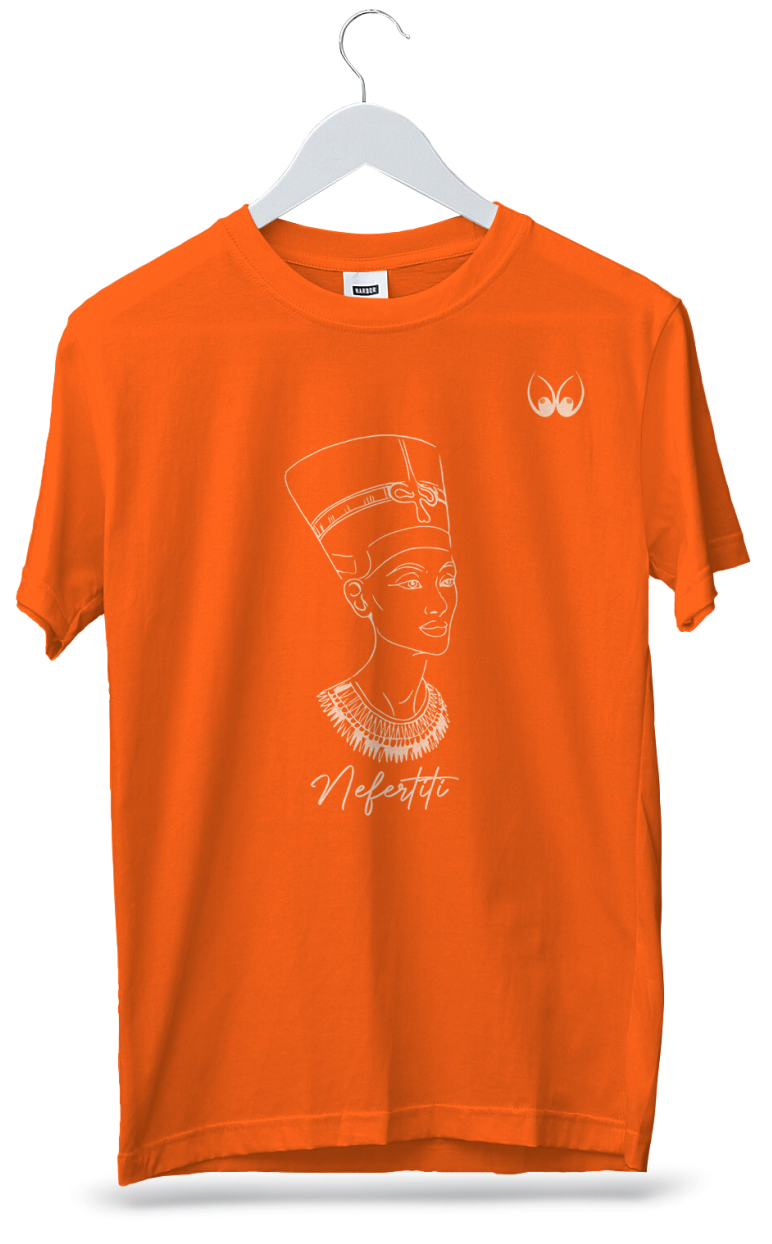 Orange Nefertiti T-Shirt – Afrotrap