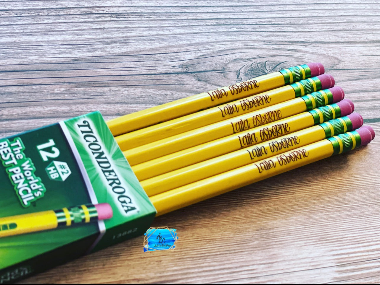 12 Football Fanatic Personalized Pencils 