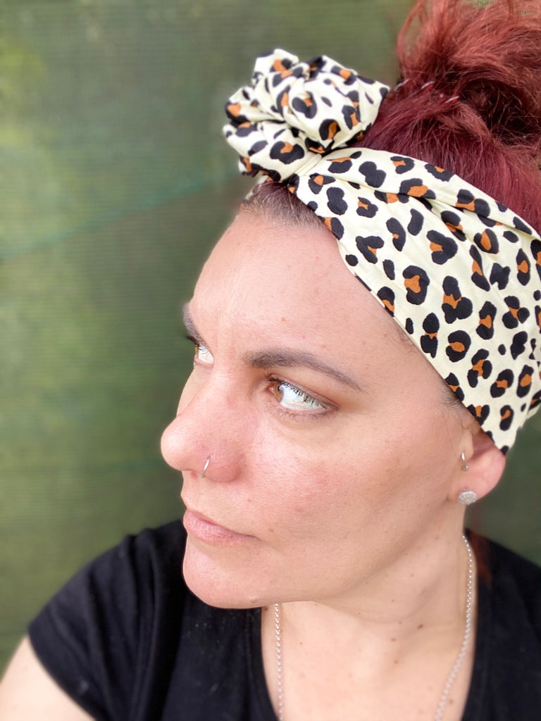 Leopard wire headband