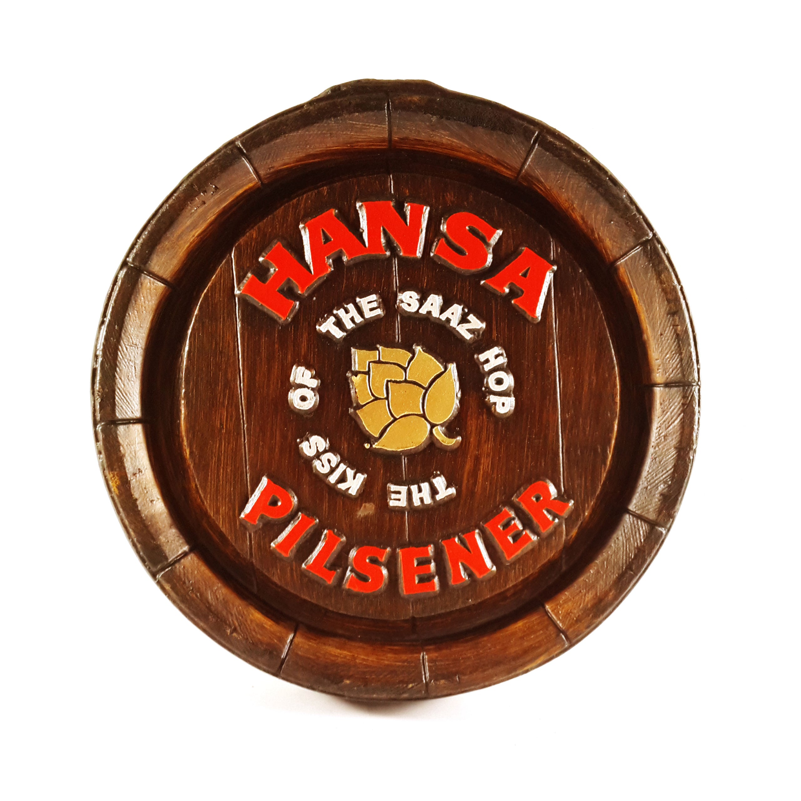 Hansa Pilsner Barrel End - High with antique wooden finish – Pubstuff