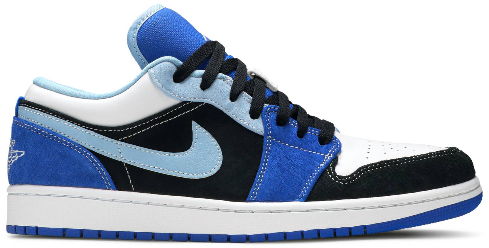 nike air jordan 1 blue and white low