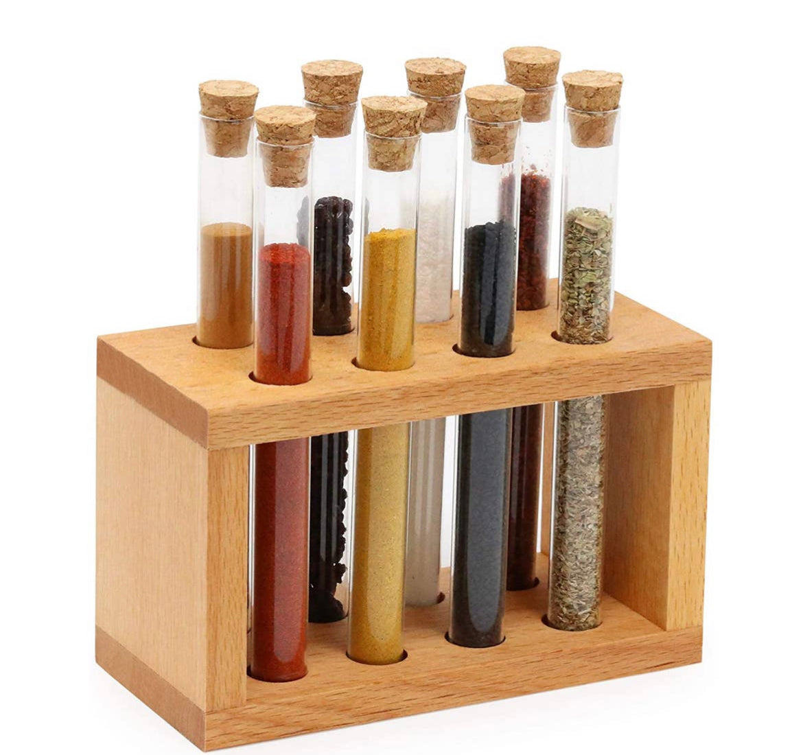 Kopie van Houten kruidenrek 8 soorten kruiden & keuze – Andalus Spices
