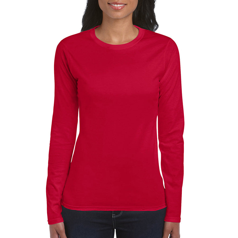 Camiseta Larga para Dama Rojo Cereza Gildan Ref. 64400L Gildan