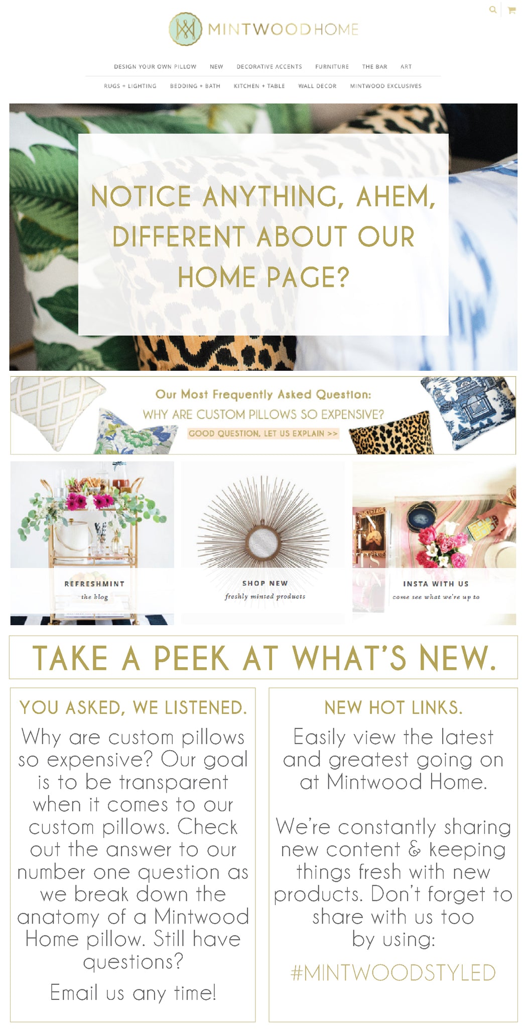 Mintwood Home New Homepage Design