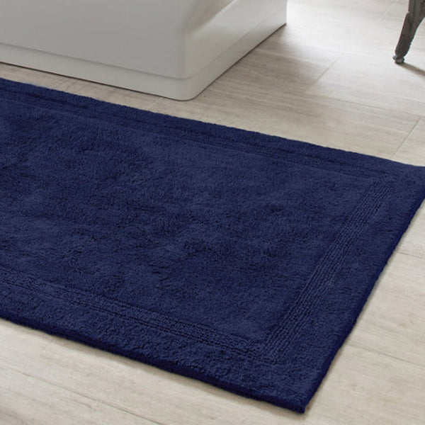 Navy Blue Bath Rug Mintwood Home