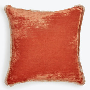 Silk Velvet Fringe Pillow