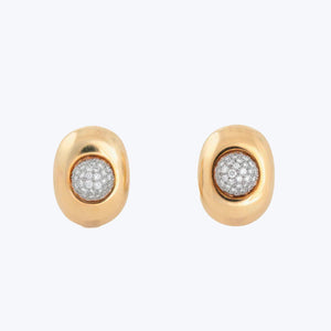 Paloma Picasso for Tiffany & Co. Vintage Gold and Diamond Earrings Default Title