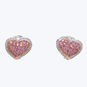Pink Sapphire and Diamond Earrings Default Title