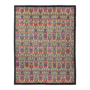 Suzani, One-of-a-Kind Hand-Knotted Area Rug  - Black, 9' 2" x 11' 7" Default Title