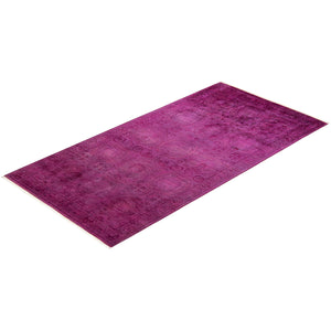 Vibrance, One-of-a-Kind Hand-Knotted Area Rug  - Purple, 4' 2" x 7' 9" Default Title