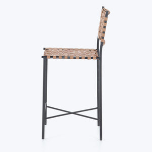 Woven Leather Counter Stool Default Title