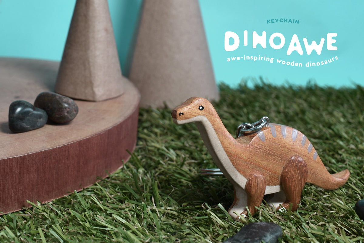 UpcycledFunky Toy Iguanodon Dinosaur Keychain