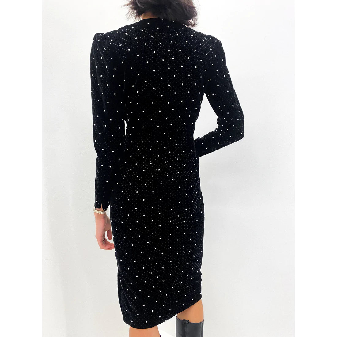 JIL SANDER Velour & Pearl Dress