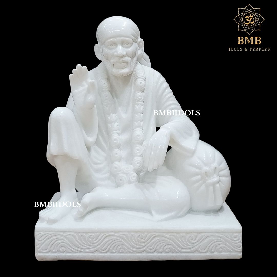 Marble Dwarka Mai Sai Baba Statue made in 15inches in Makrana ...