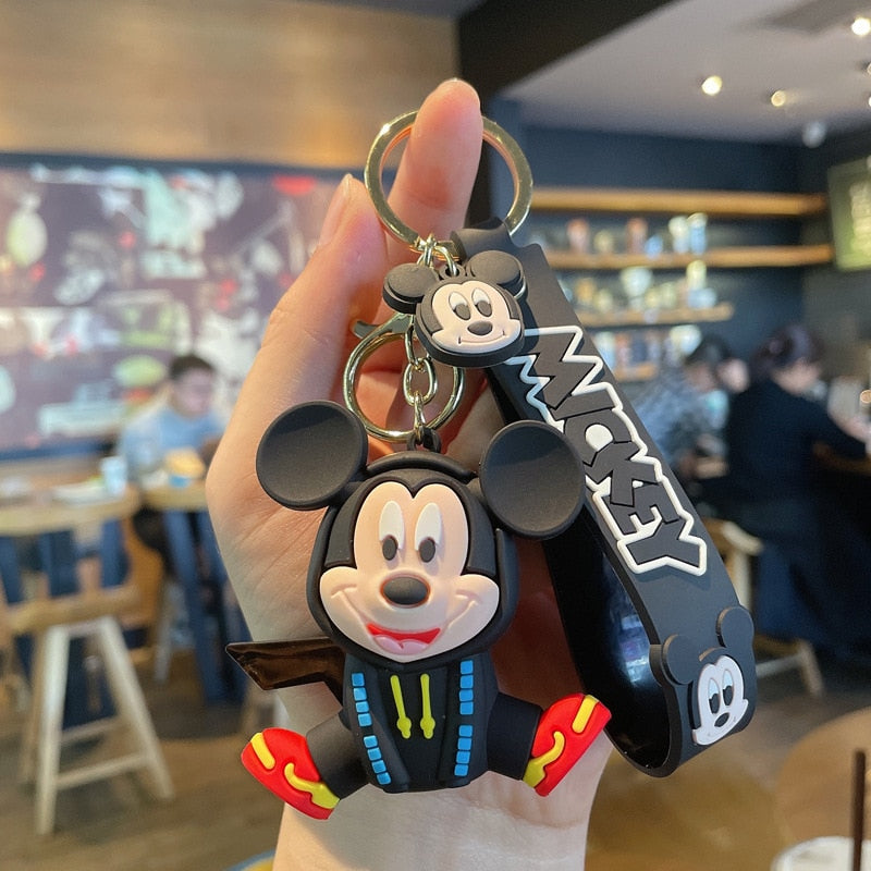 Anime Cartoon Disney Mickey Mouse Minnie Figure Keychains Donald Duck Piglet Key Chain Model Kid Toy Children Gift