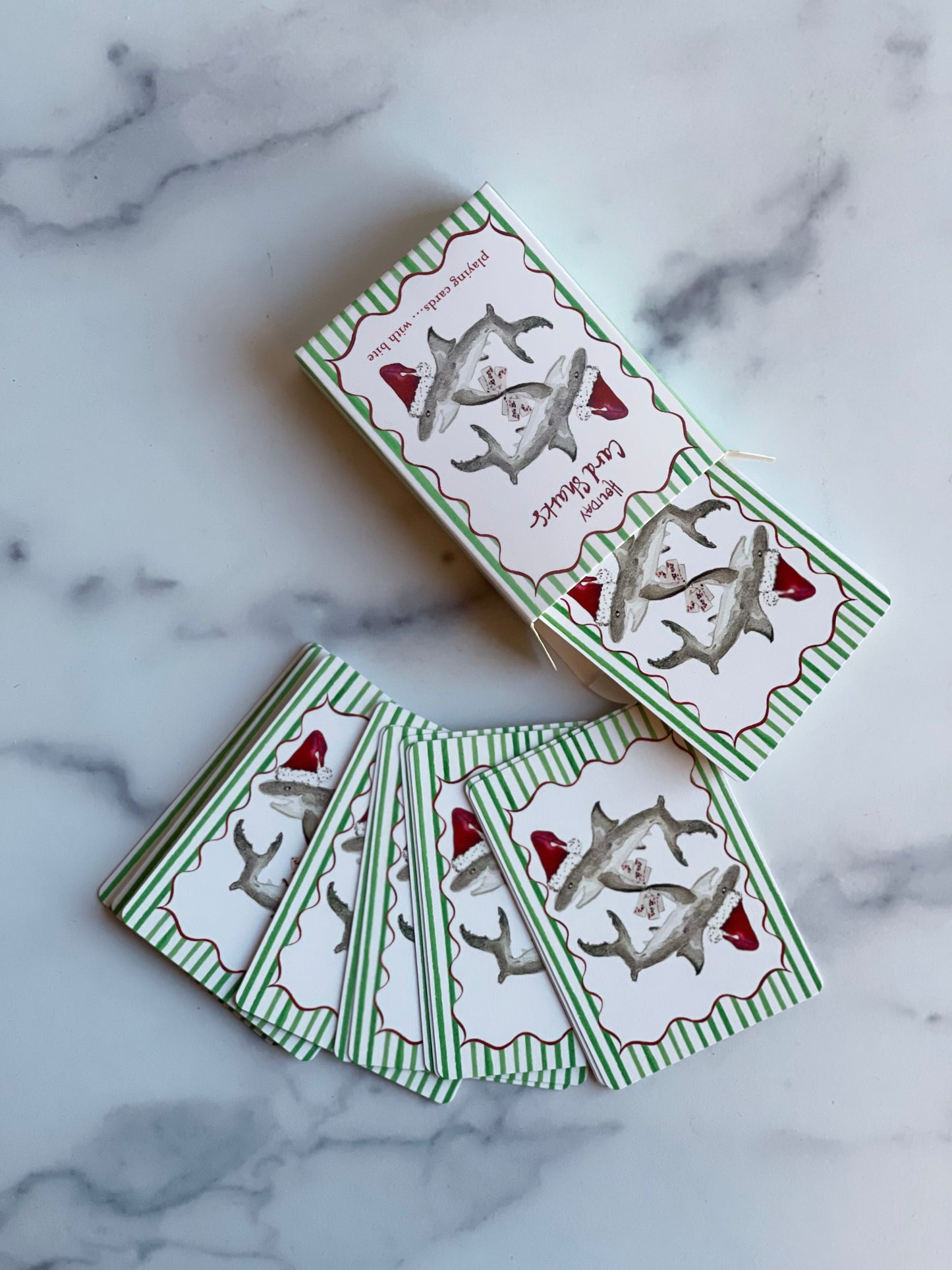 Holiday Card Sharks Standard Playing Cards