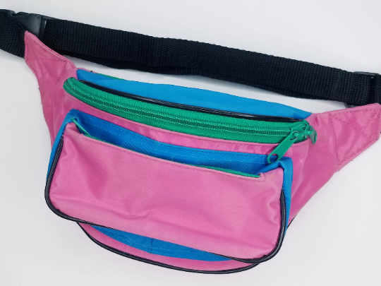  80's / 90's Fanny Pack/Supreme Fanny Pack in Retro Style/Waist  Pack for 80s Party 90s retro Party / 90s Funny Fanny Pack (Neon Pink)