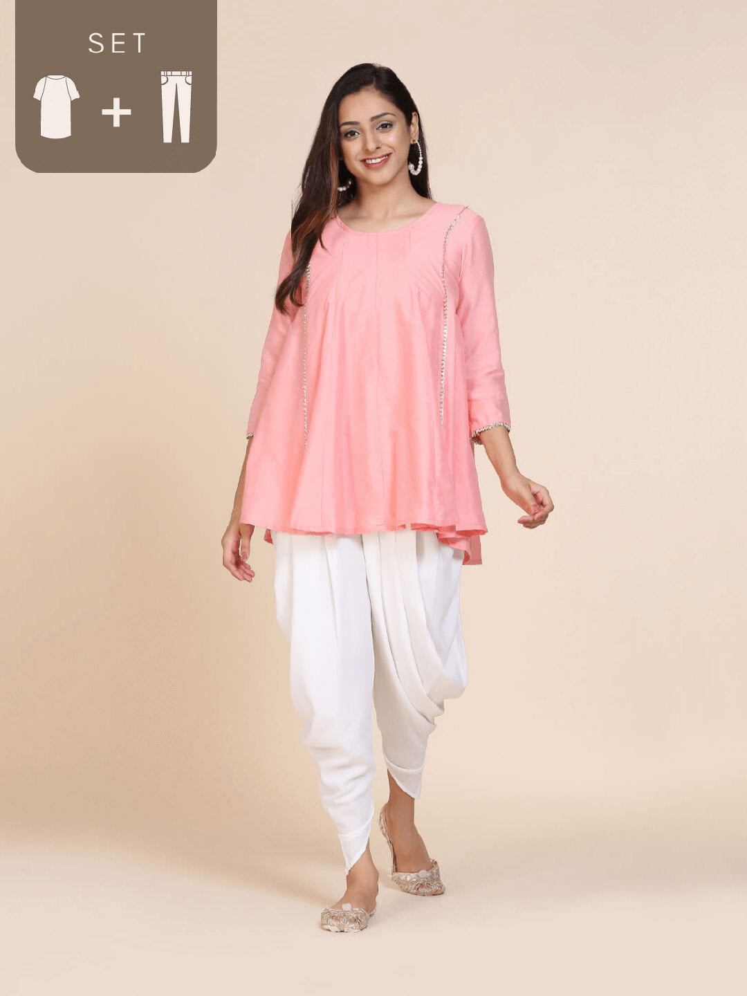 HOW TO STYLE A LOOSE KURTI WITH DHOTI PANTS