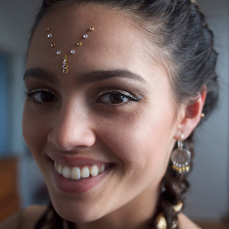 GLO TATTS bindi festival style face gem