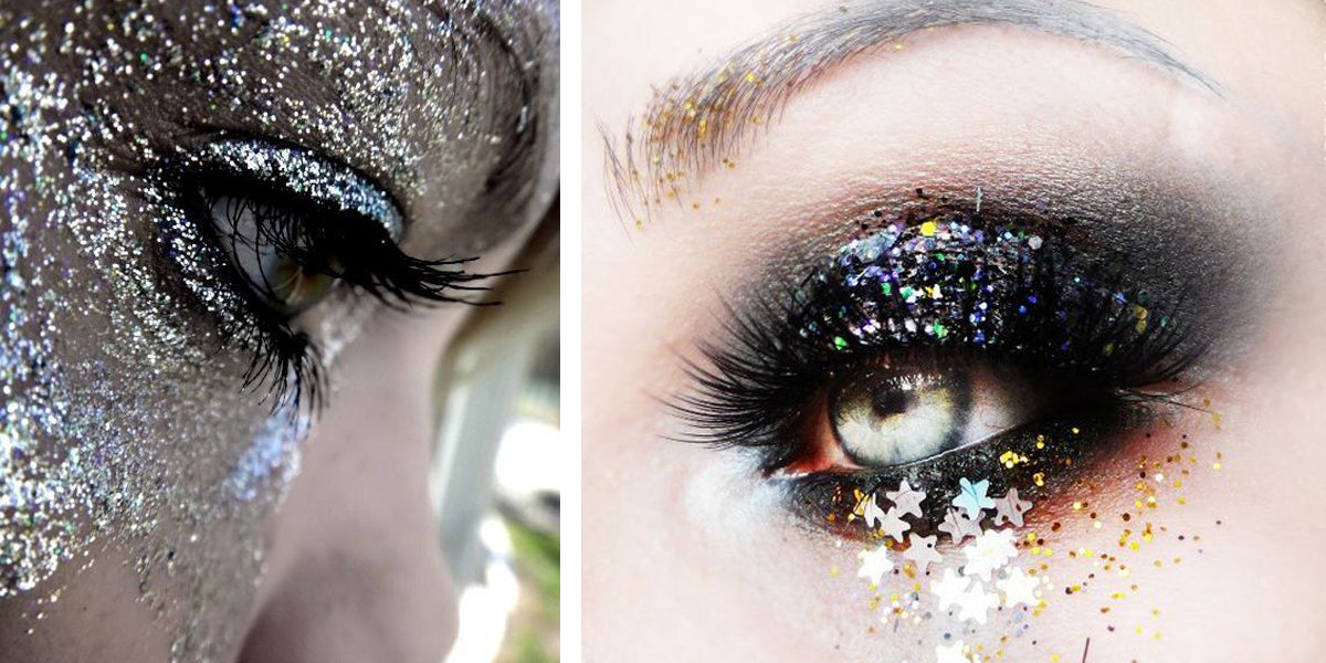 Glow in the Dark Glitter festival style fashion eyes