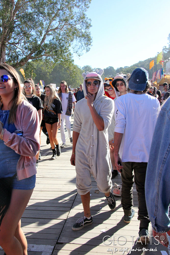 Splendour in the Grass Day 2 glitter GLO TATTS