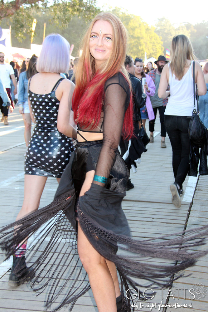 Splendour in the Grass Day 2 glitter GLO TATTS