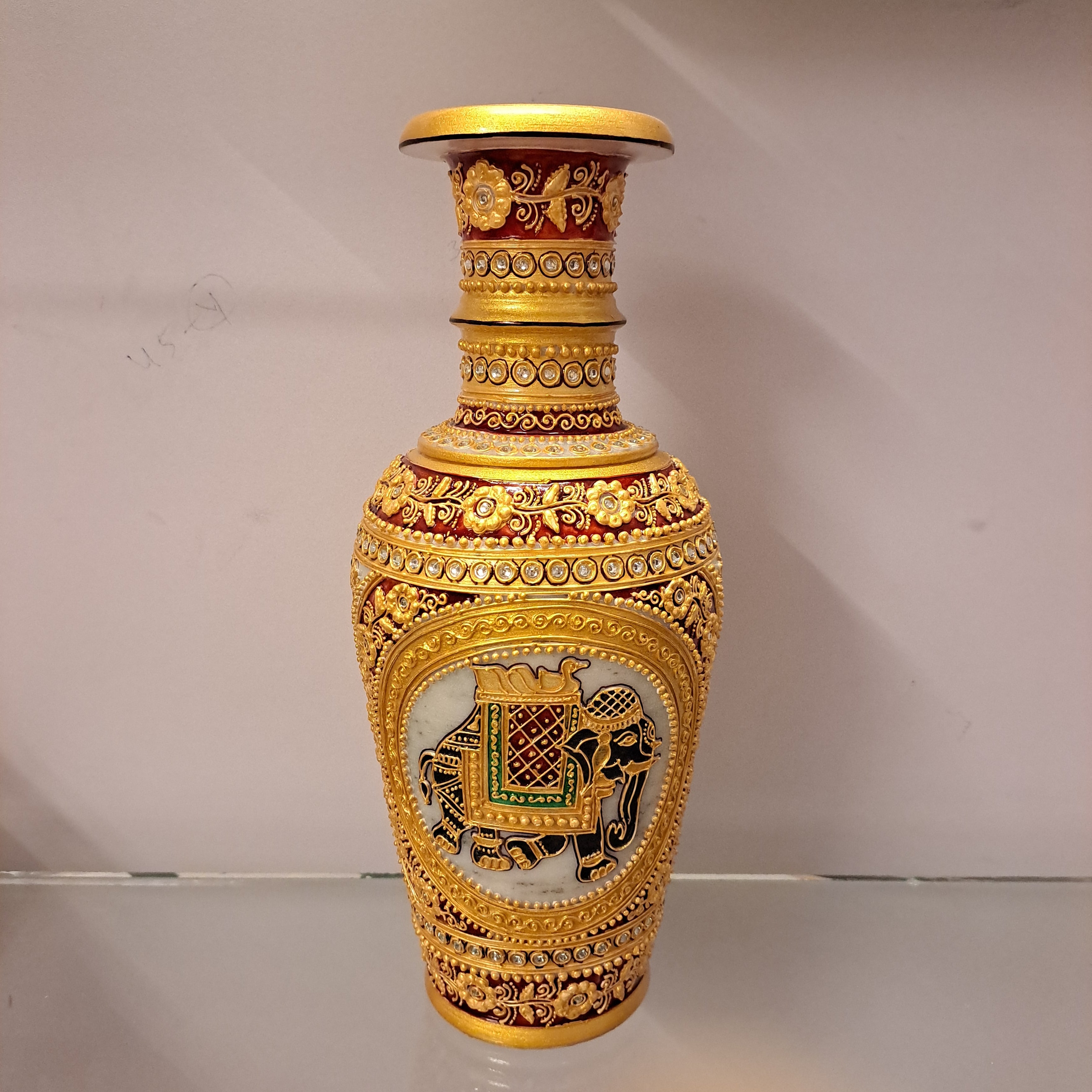 Chitrahandicraft Marble Flower Pot(vase) 日本買付