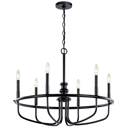 Kichler - 52304BK - Six Light Chandelier - Capitol Hill - Black