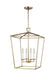 Generation Lighting - 5392604-848 - Four Light Lantern - Dianna - Satin Bronze