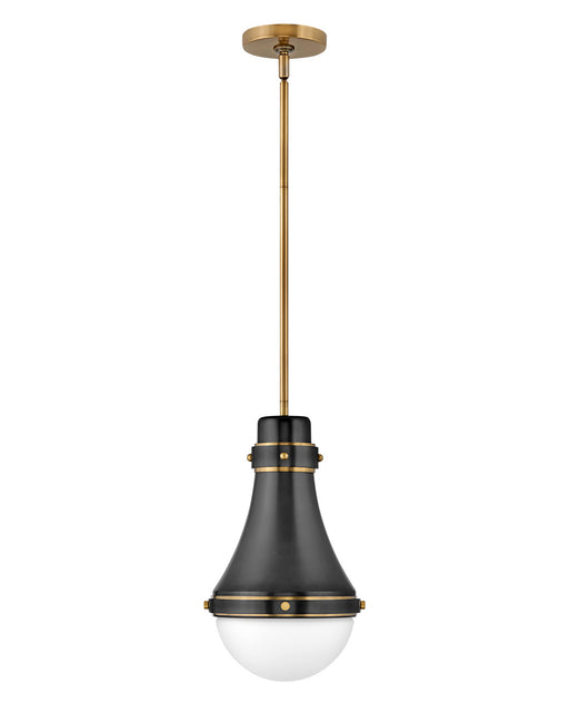 Hinkley - 39057BK - One Light Pendant - Oliver - Black