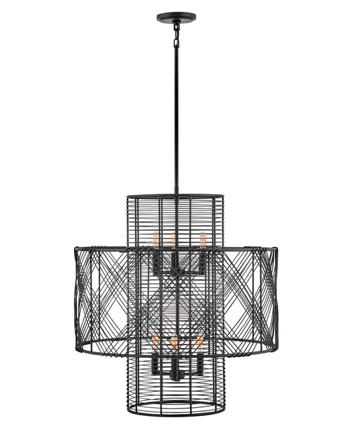 Hinkley - 41065BLK - Six Light Chandelier - Nikko - Black