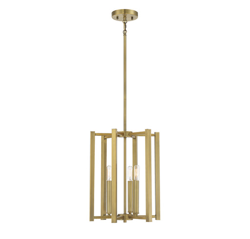 Savoy House - 3-7700-3-322 - Three Light Pendant - Benson - Warm Brass