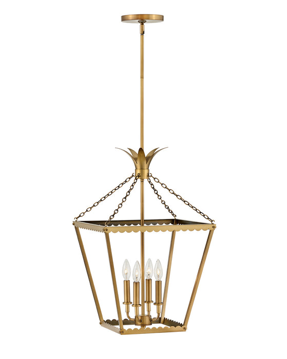 Hinkley - 41925HB - Four Light Pendant - Palma - Heritage Brass