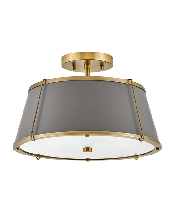 Hinkley - 4893LDB - Two Light Semi-Flush Mount - Clarke - Lacquered Dark Brass