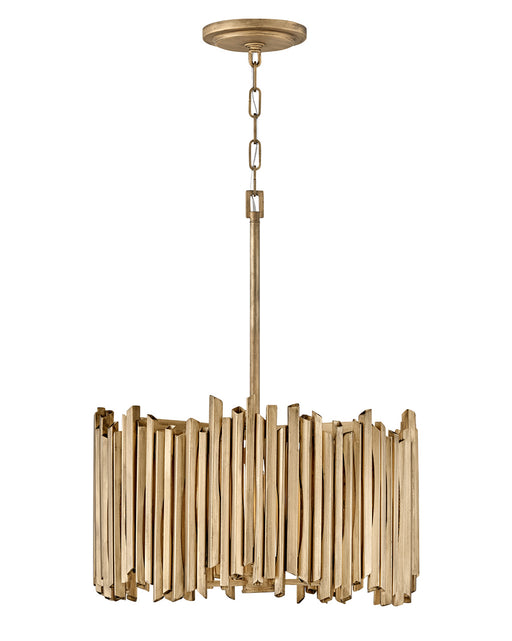 Hinkley - 30023BNG - Three Light Pendant - Roca - Burnished Gold