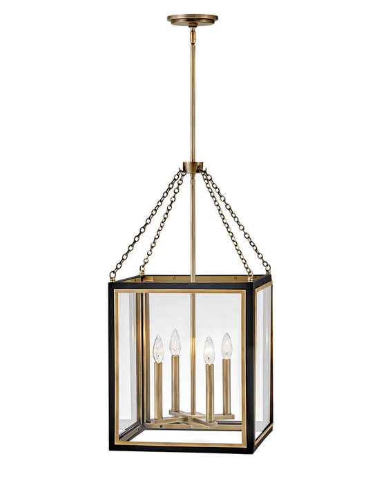 Hinkley - 32984BK - Four Light Pendant - Shaw - Black